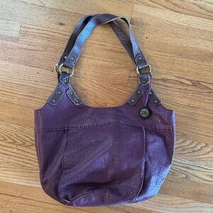 The Sak Rich deep Purple Shoulder Bag hobo bubble style